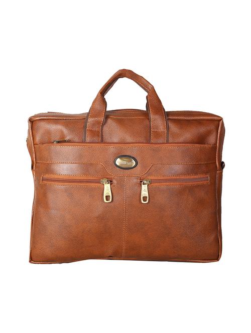 tan leatherette (pu) laptopbag - 16222881 - Very Small Image - 1