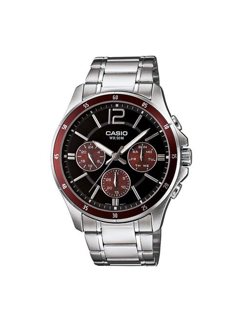casio enticer analog black dial men's watch - mtp-1374d-5avdf(a951) - 16223404 - Very Small Image - 1