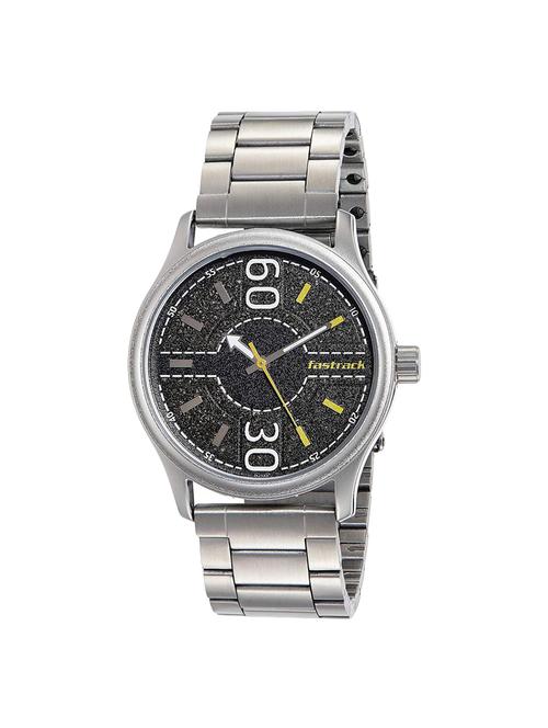 fastrack road trip analog black dial men's watch-3197sm02 - 16223433 - Very Small Image - 1
