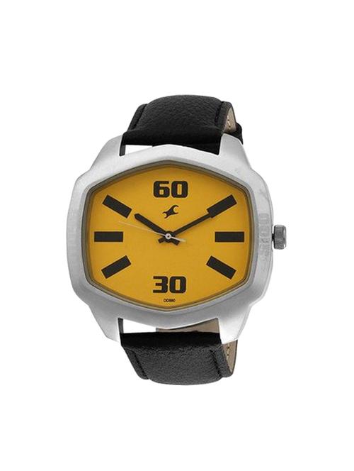 fastrack analog yellow dial men's watch - 3119sl02 - 16223775 - Very Small Image - 1
