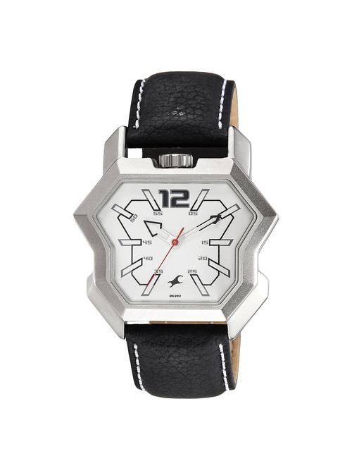 fastrack analogue white dial men's watch - 3125sl01 - 16223813 - Very Small Image - 1