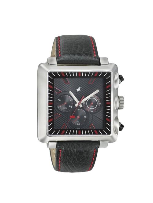 fastrack chronograph black dial men's watch - 3111sl01 - 16223998 - Very Small Image - 1