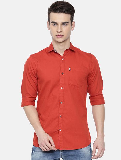 red solid casual shirt - 16225879 - Very Small Image - 1