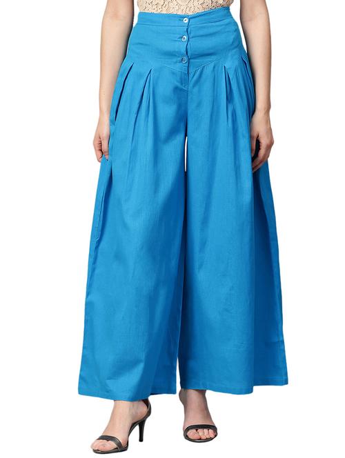 high rise pleated palazzo - 16225919 - Very Small Image - 1