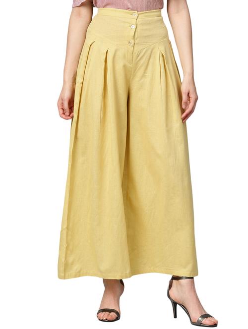high rise pleated palazzo - 16225925 - Very Small Image - 1