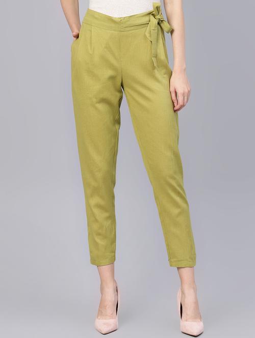 high rise side tie knot trouser - 16225945 - Very Small Image - 1