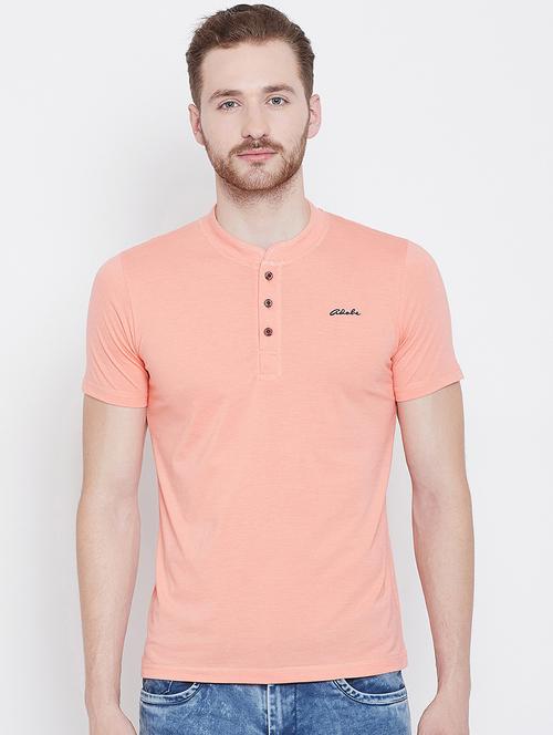 peach cotton tshirt - 16226031 - Very Small Image - 1