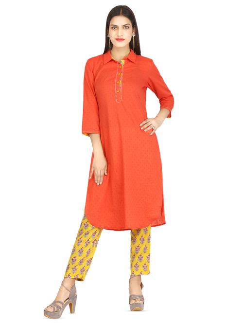 dobby straight kurta - 16227021 - Very Small Image - 1