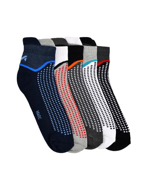 set of 5 multi colored cotton no show sock - 16227038 - Very Small Image - 1