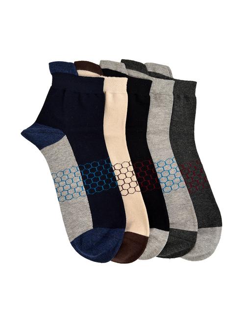 set of 5 multi colored cotton no show sock - 16227041 - Very Small Image - 1