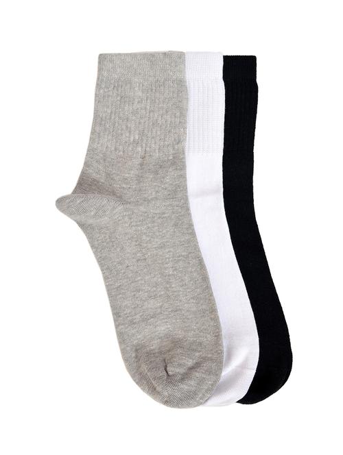 set of 3 multi colored cotton no show sock - 16227046 - Very Small Image - 1