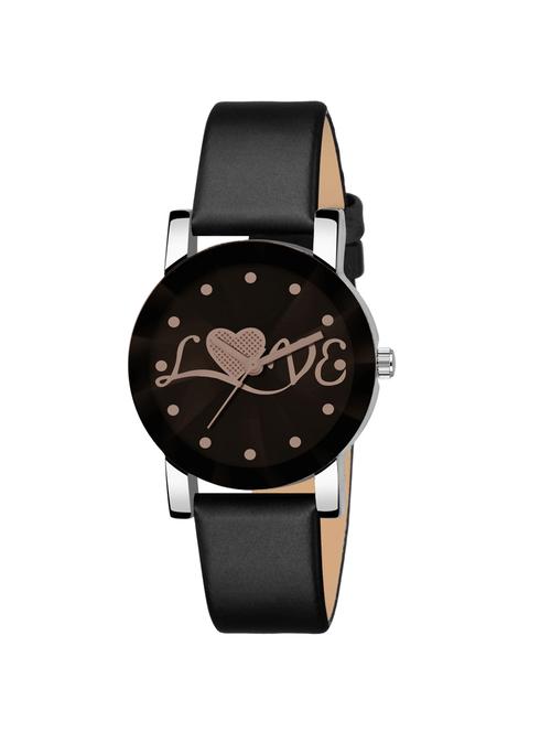 shunya stylish love printed analog dial crystal glass watch - for women and girl's - 16227155 - Very Small Image - 1