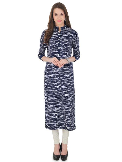 geometrical printed straight kurta - 16227256 - Very Small Image - 1