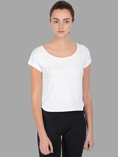 scoop neck solid tee - 16227424 - Very Small Image - 1