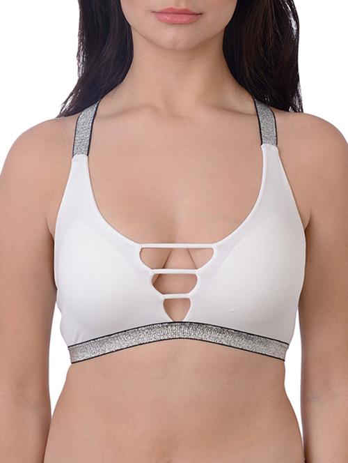 criss cross back cut out bralette - 16227484 - Very Small Image - 1