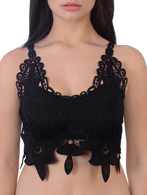 lightly padded floral laced bralette - 16227494 - Very Small Image - 1