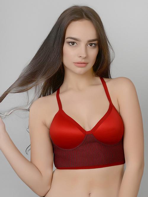 lightly padded striped cage bra - 16227509 - Very Small Image - 1