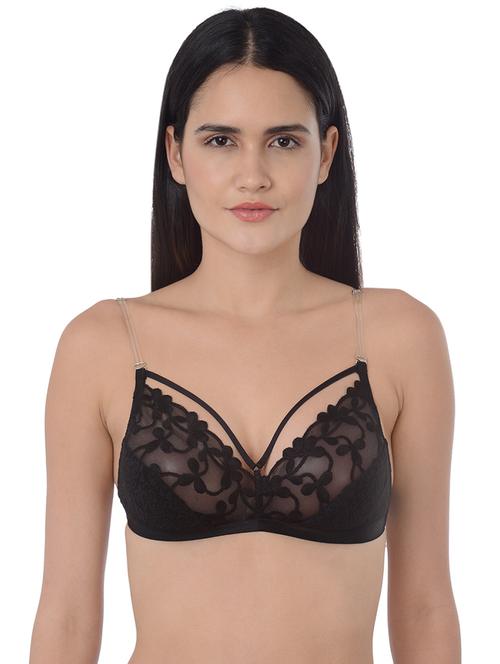 floral laced backless bralette - 16227514 - Very Small Image - 1