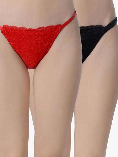 set of 2 laced bikini panties - 16227529 - Very Small Image - 1