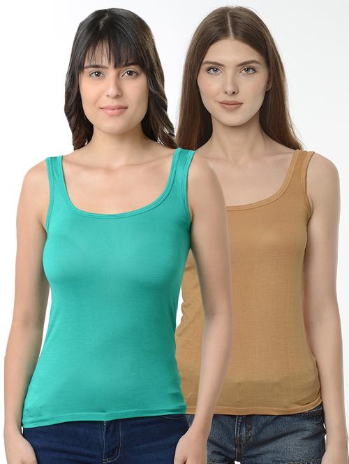 set of 2 scoop neck camisoles - 16227561 - Very Small Image - 1
