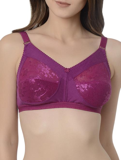 floral patch lace panel bra - 16227604 - Very Small Image - 1