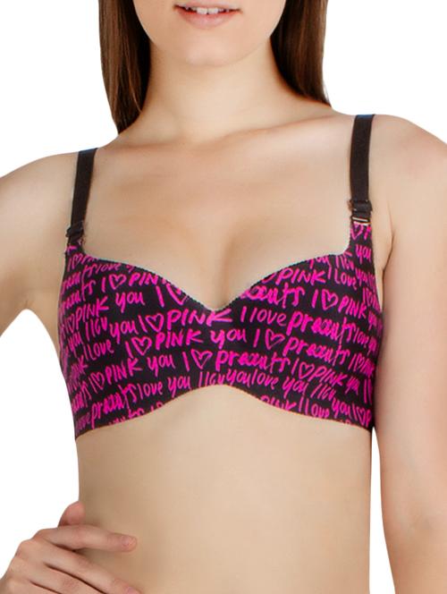 quirky text t-shirt bra - 16227638 - Very Small Image - 1