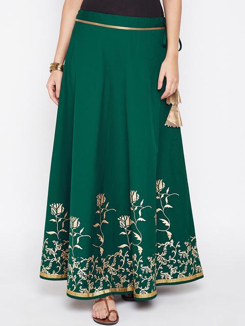 foil printed a-line skirt - 16228295 - Very Small Image - 1