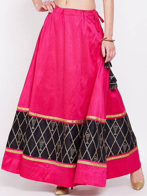 foil printed a-line skirt - 16228298 - Very Small Image - 1
