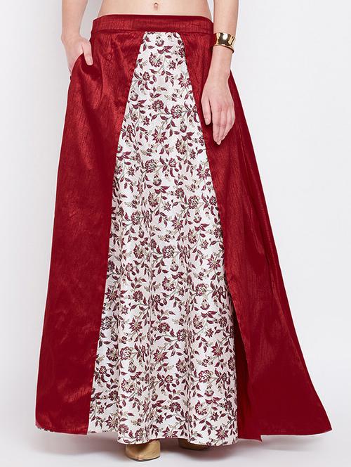 foil printed a-line skirt - 16228301 - Very Small Image - 1