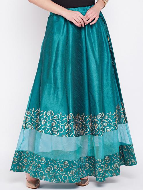 foil printed flared skirt - 16228304 - Very Small Image - 1