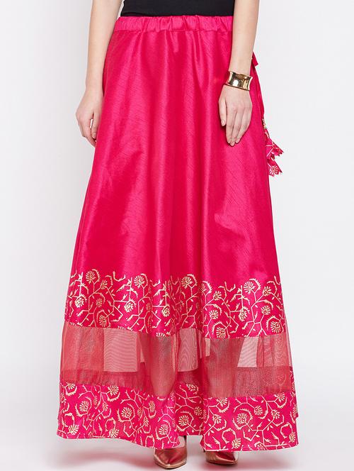 foil printed flared skirt - 16228305 - Very Small Image - 1