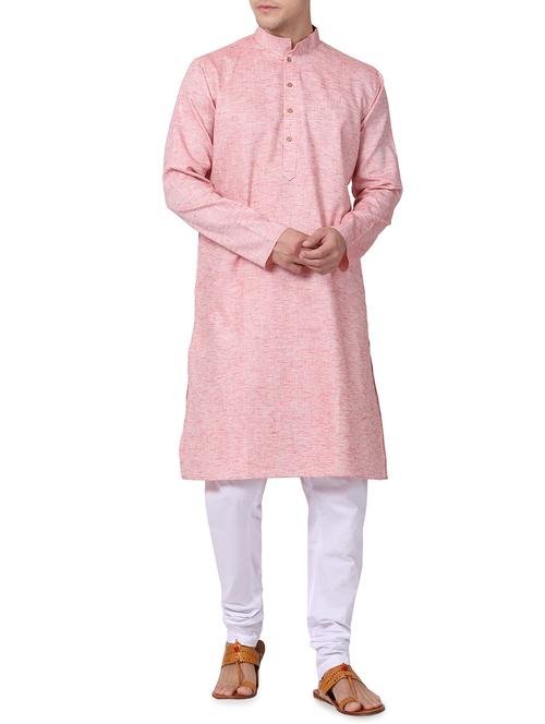 pink cotton long kurta - 16228329 - Very Small Image - 1