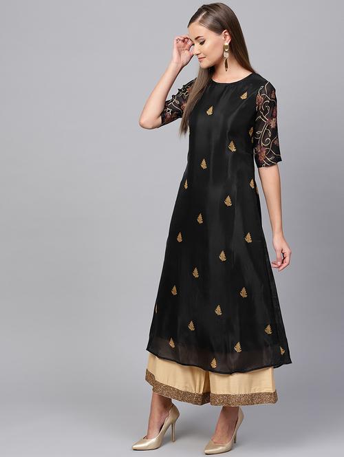 printed a-line kurta - 16228733 - Very Small Image - 1