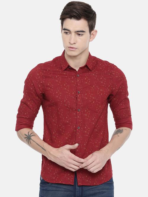 red printed casual shirt - 16229073 - Very Small Image - 1