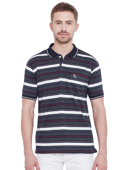 grey striped polo tshirt - 16229644 - Very Small Image - 1