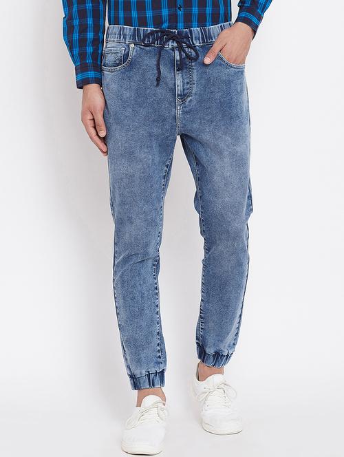 blue denim jogger - 16229710 - Very Small Image - 1