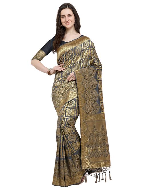 self-design woven saree - 16230471 - Very Small Image - 1