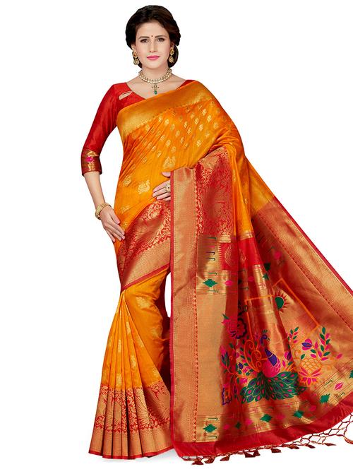 conversational woven saree - 16230488 - Very Small Image - 1