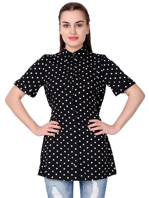 tie back polka dots asymmetric top - 16231686 - Very Small Image - 1