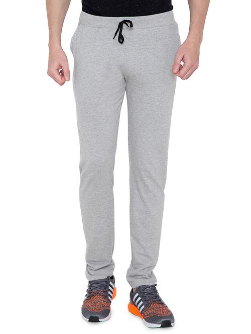grey cotton full length track pant - 16233666 - Very Small Image - 1