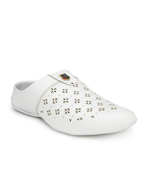 white leatherette slipons - 16234446 - Very Small Image - 1