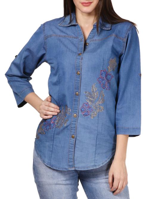 light blue denim shirt - 16235218 - Very Small Image - 1