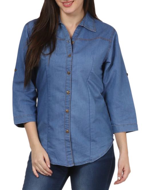 light blue denim shirt - 16235221 - Very Small Image - 1