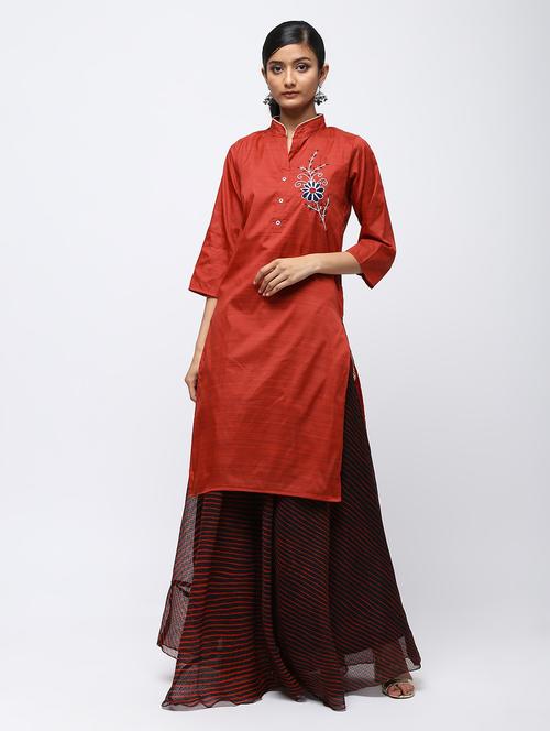 embellished kurta skirt set - 16236055 - Very Small Image - 1