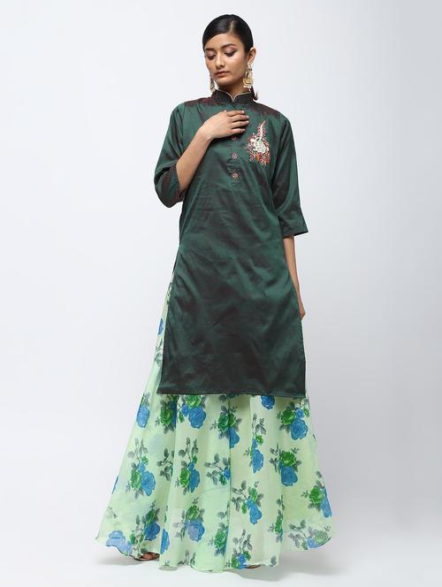 embellished kurta skirt set - 16236059 - Very Small Image - 1