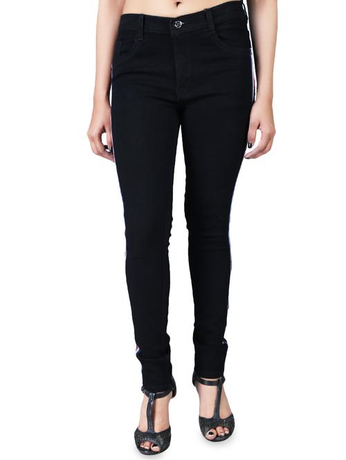 side taped high rise jeans - 16236595 - Very Small Image - 1