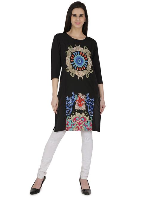 digital printed straight kurta - 16236648 - Very Small Image - 1