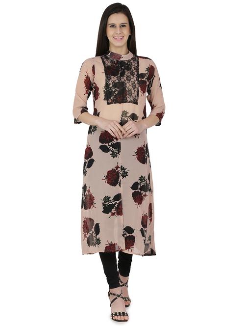 floral printed a-line kurta - 16236651 - Very Small Image - 1