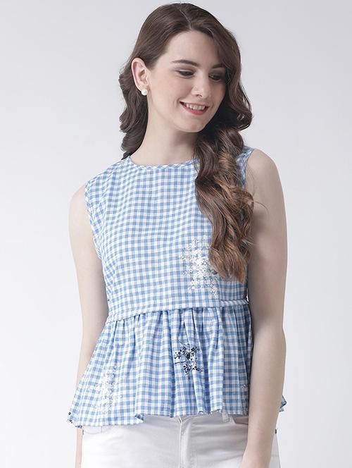 floral printed ruffled top - 16236832 - Very Small Image - 1