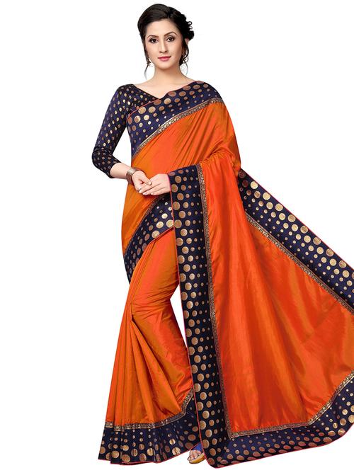 contrast bordered saree - 16237163 - Very Small Image - 1